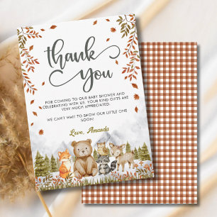 Bosdieren Bosdieren Baby Shower Bedankkaart