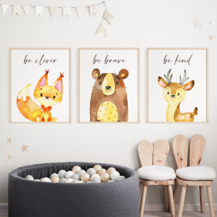 Bosdieren, bosdieren, citaten muurkunst sets