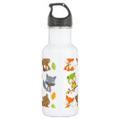 Bosdieren, bosdieren, herfstdieren waterfles (Achterkant)