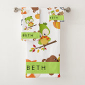 Bosdieren, bosdieren, Jouw naam Bad Handdoek (Insitu)