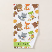 Bosdieren, bosdieren, Jouw naam Bad Handdoek (Handdoek)