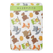 Bosdieren, bosdieren, Jouw naam Badmat (Voorkant Verticaal)