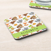 Bosdieren, bosdieren, Jouw naam Bier Onderzetter (Linkerzijde)