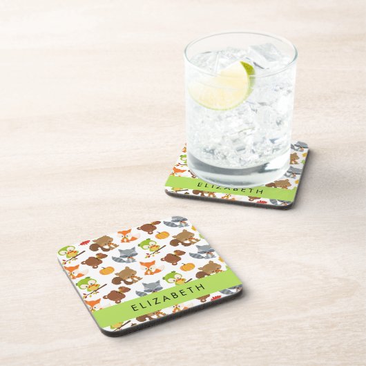 Bosdieren, bosdieren, Jouw naam Bier Onderzetter (Rechterzijde)