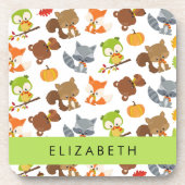 Bosdieren, bosdieren, Jouw naam Bier Onderzetter (Voorkant)