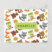 Bosdieren, bosdieren, Jouw naam Briefkaart (Voorkant)