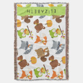 Bosdieren, bosdieren, Jouw naam Deken (Voorkant Verticaal)