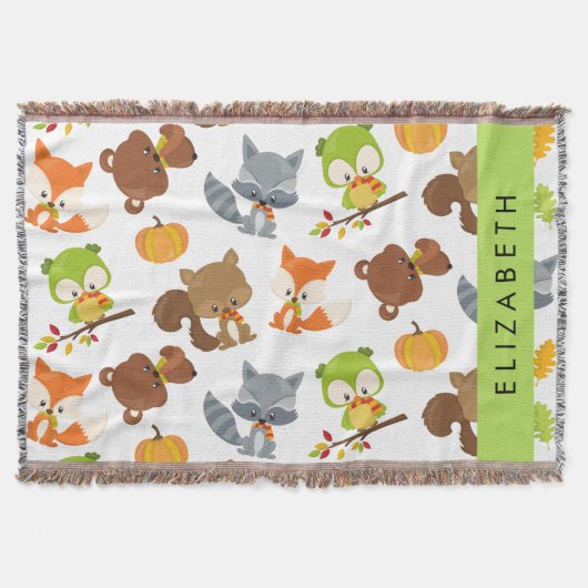 Bosdieren, bosdieren, Jouw naam Deken (Voorkant)