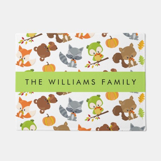 Bosdieren, bosdieren, Jouw naam Deurmat (Voorkant)