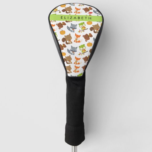 Bosdieren, bosdieren, Jouw naam Golfheadcover (Voorkant)