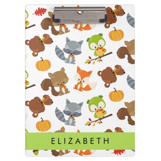 Bosdieren, bosdieren, Jouw naam Klembord (Voorkant)