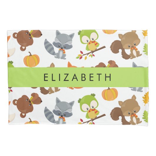 Bosdieren, bosdieren, Jouw naam Kussensloop (Voorkant)