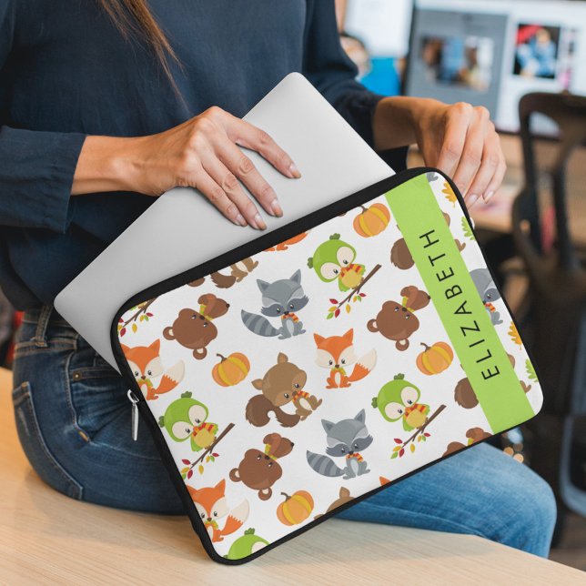 Bosdieren, bosdieren, Jouw naam Laptop Sleeve (Creator heeft geüpload)