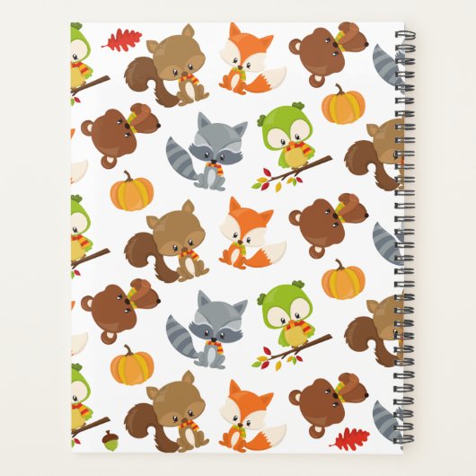 Bosdieren, bosdieren, Jouw naam Planner (Achterkant)