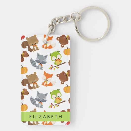 Bosdieren, bosdieren, Jouw naam Sleutelhanger (achterkant)