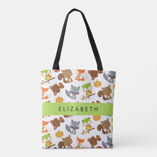 Bosdieren, bosdieren, Jouw naam Tote Bag (Achterkant)