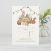 Bosdieren Bosfeest 1e verjaardag Kaart (Staand voorkant)