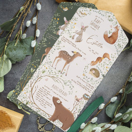Bosdieren Bosvrienden Baby Shower Boeken All In One Uitnodiging