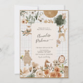 Bosdieren Bosvrienden Baby Shower Kaart (Voorkant)