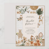 Bosdieren Bosvrienden Baby Shower Kaart (Voorkant / Achterkant)