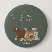 Bosdieren Bosvrienden Baby Shower Ronde Button 4,0 Cm (Voorkant)