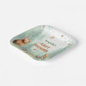 Bosdieren botanisch baby shower papieren bordje (Gebogen)