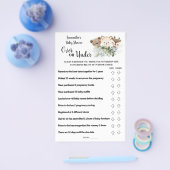 Bosdieren boven of onder Baby shower Flyer (Enkel)