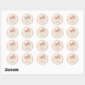Bosdieren Couples Baby Shower Ronde Sticker (Vel)