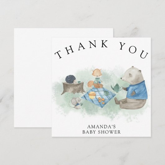 Bosdieren - Dank u Bedankkaart (Voorkant / Achterkant)