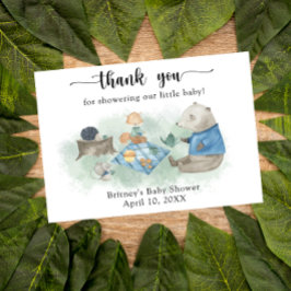 Bosdieren - dank u bedankkaart