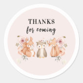 Bosdieren Dank u Stickers | Rustic Pink (Voorkant)