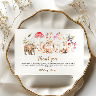 Bosdieren Dankkaart Baby Shower Bedankkaart