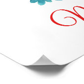 Bosdieren dansen rond de kerstboom poster (Hoek)