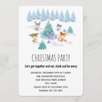 Bosdieren dansen rond kerstboomfeest