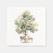 bosdieren | Deer Family Baby shower Servet (Voorkant)