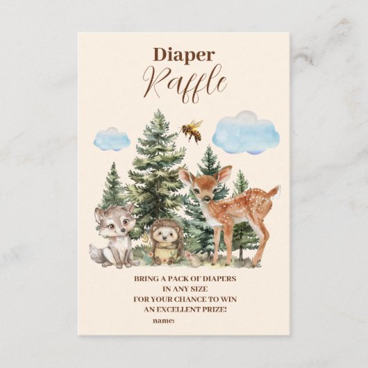 Bosdieren Diapper Raffle Informatiekaartje (Voorkant)