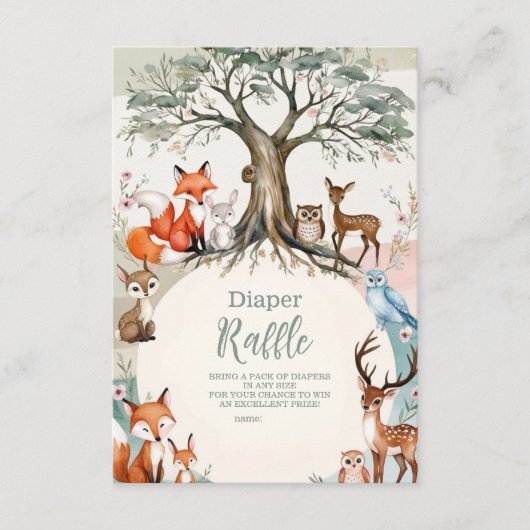 Bosdieren Diapper Raffle Informatiekaartje (Voorkant)