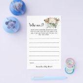 Bosdieren die ik Baby shower Game Kaart (Enkel)