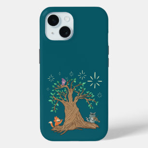 Bosdieren die muziek spelen Houtland volks kunst iPhone 15 Case
