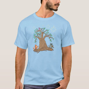 Bosdieren die muziek spelen   Houtland volks kunst T-shirt
