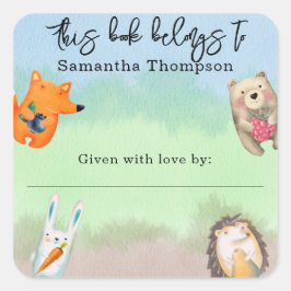 Bosdieren - dit boek behoort tot vierkante sticker