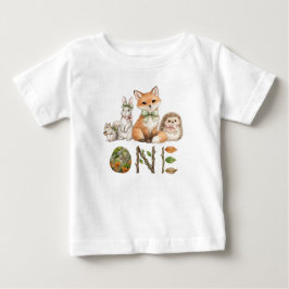 Bosdieren Eén Baby 1e Verjaardag Shirt 