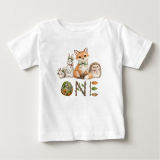 Bosdieren Eén Baby 1e Verjaardag Shirt