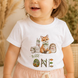 Bosdieren Eén Baby 1e Verjaardag T-shirt
