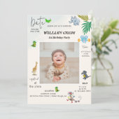 Bosdieren Eerste jaar Eerste Verjaardag Kaart (Staand voorkant)