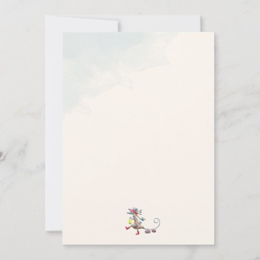 Bosdieren Eerste jaar Eerste Verjaardag Kaart (Achterkant)