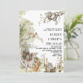 Bosdieren en Forest Friends Baby shower Kaart (Staand voorkant)