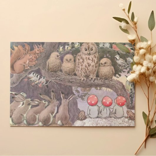 Bosdieren en Kinderen Elsa Beskow Bedankkaart