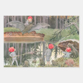 Bosdieren en kinderen Elsa Beskow Inpakpapier Vel (Voorkant 2)