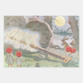 Bosdieren en kinderen Elsa Beskow Inpakpapier Vel (Voorkant)